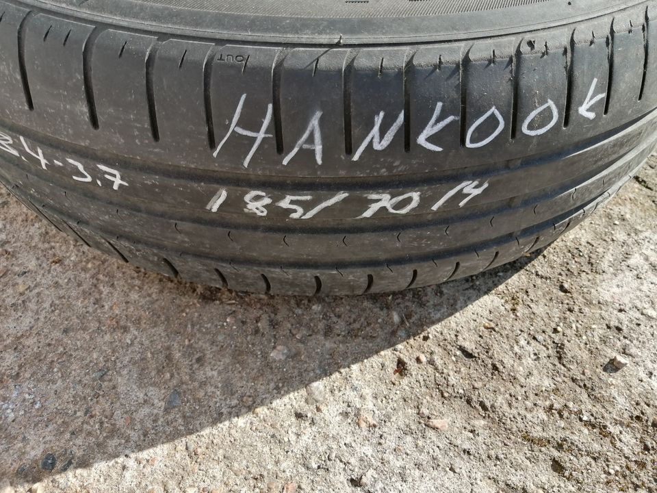 1kpl 185/70R14 Hankook sis työt