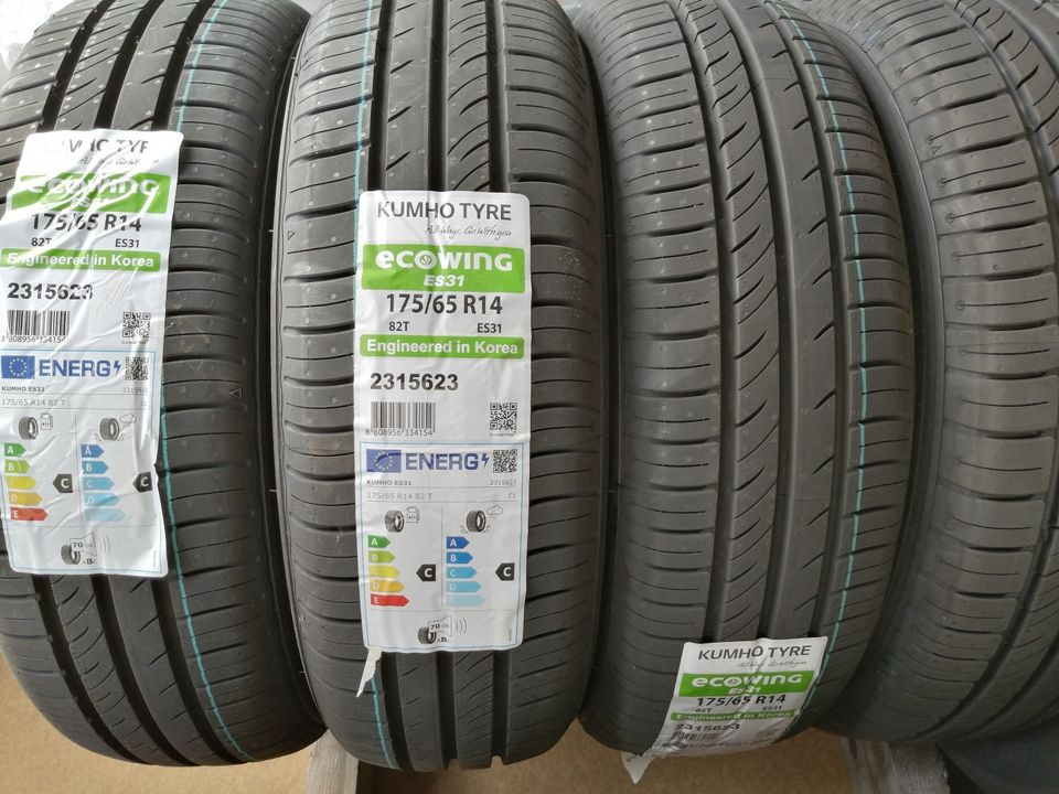 Uudet 175/65R14 KUMHO kesärenkaat sis työt