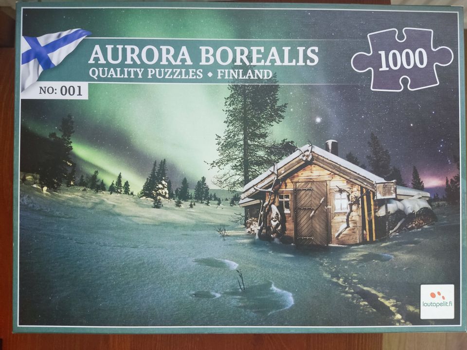 Palapeli / puzzle 1000. Aurora Borealias. Suomi