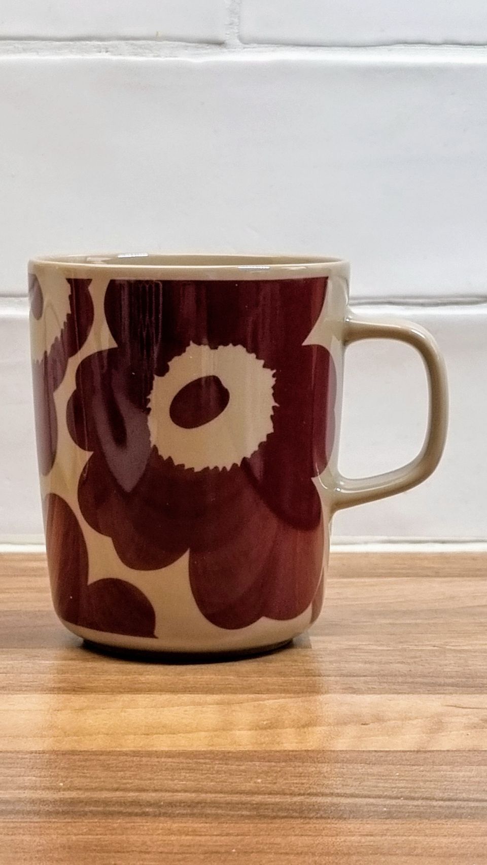 Marimekko - Unikko OIVA muki 1kpl, punaruskea