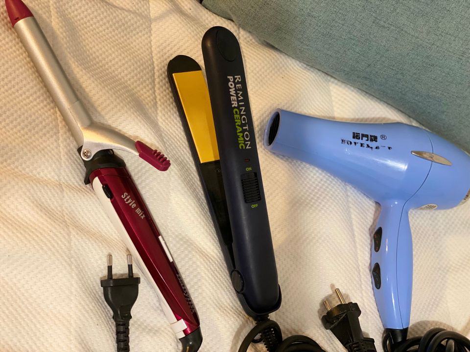 Hair Dryer Fööni and Curler and straightener