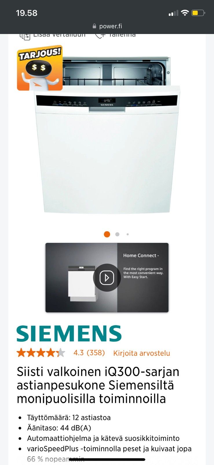 Siemens astianpesukone