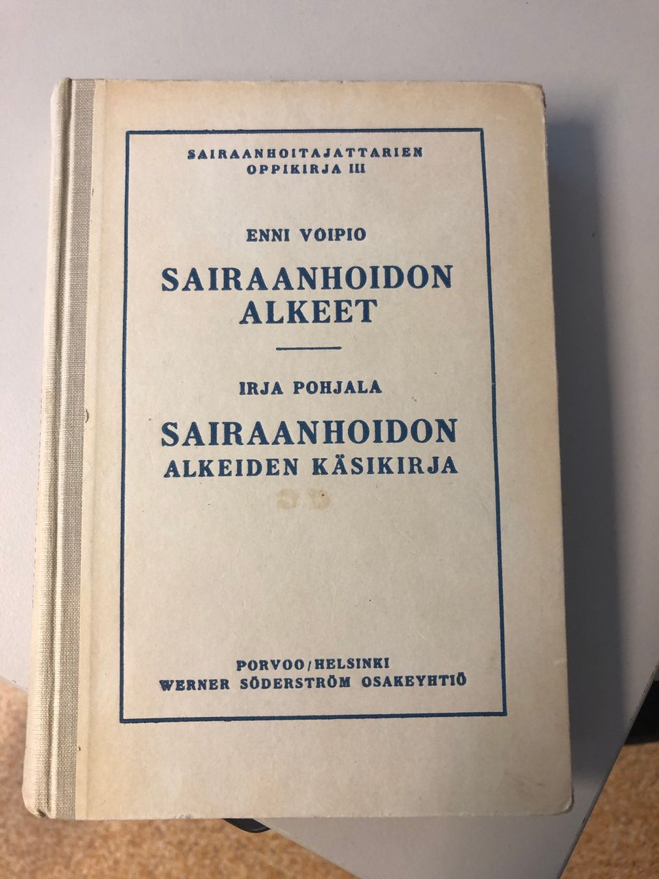 Vanha sairaanhoidon oppikirja