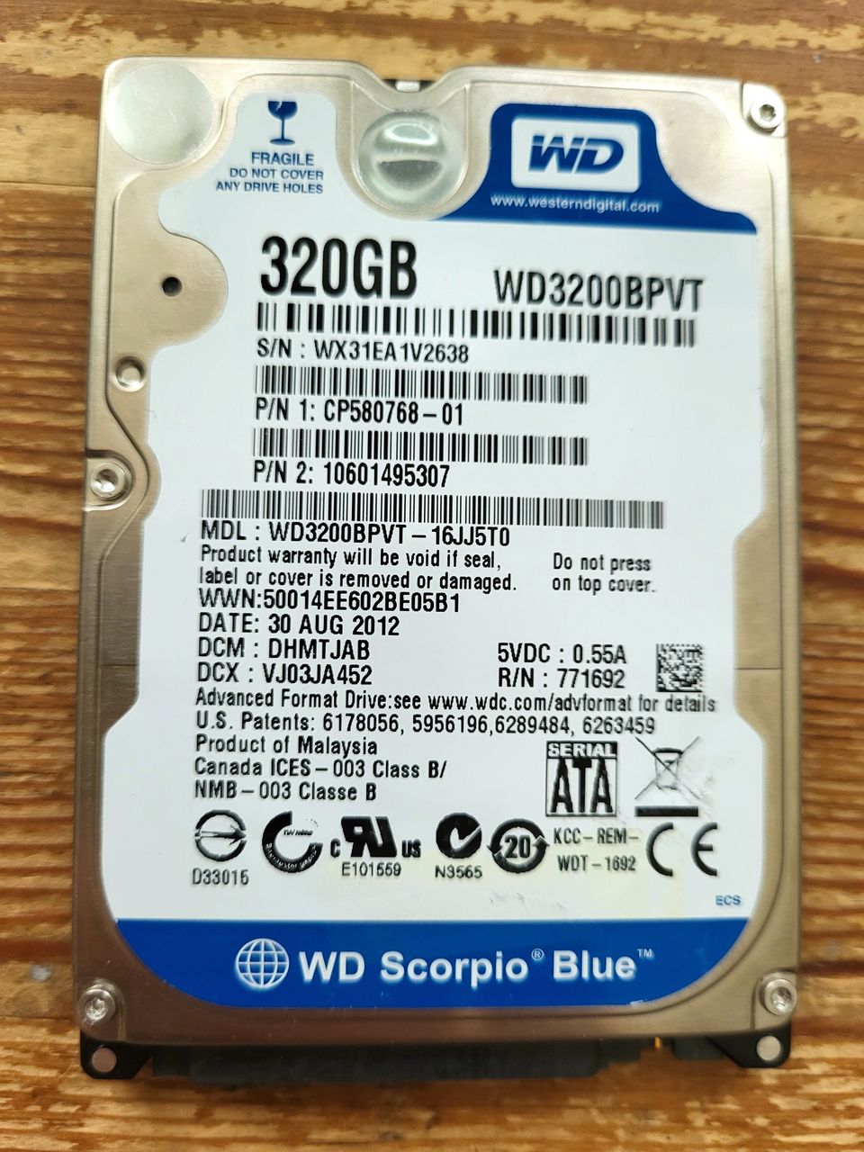 WD 320GB kovalevy