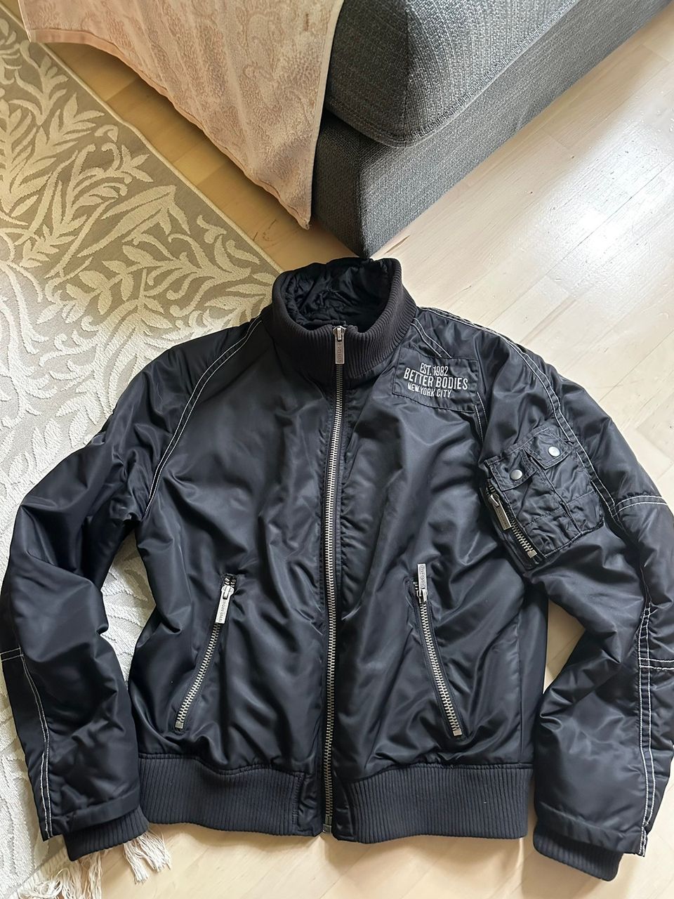 Better bodies heavy nylon jacket