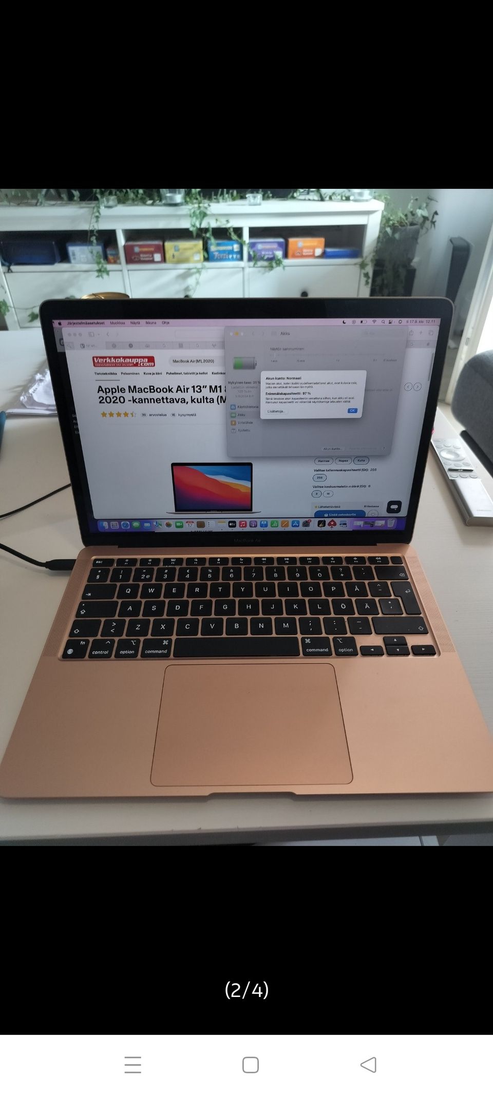 Apple MacBook Air M1 2020 8GT 256GT gold