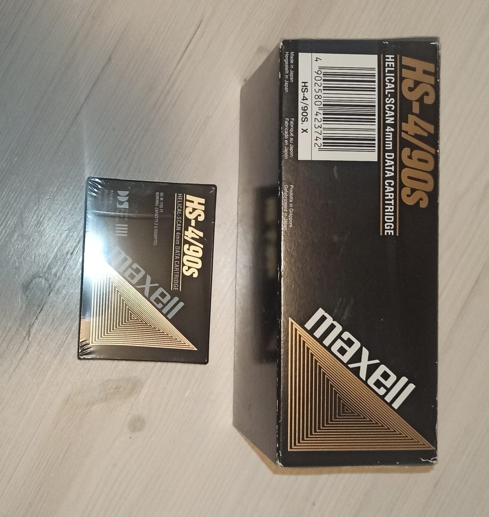 その他 HS-4/90S(D) DATA CARTRIDGE 90M/2G DDS1 Maxell HS-4/90s 4mm 90M Data Tape 2.0GB (331910) : Disk-O