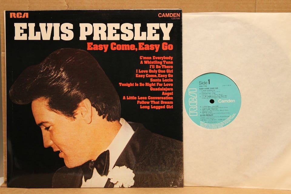 Elvis Presley Easy Come, Easy Go UK英盤 LP Elvis Presley Easy Come, Easy Go UK英盤 LP Easy Come Easy Go
