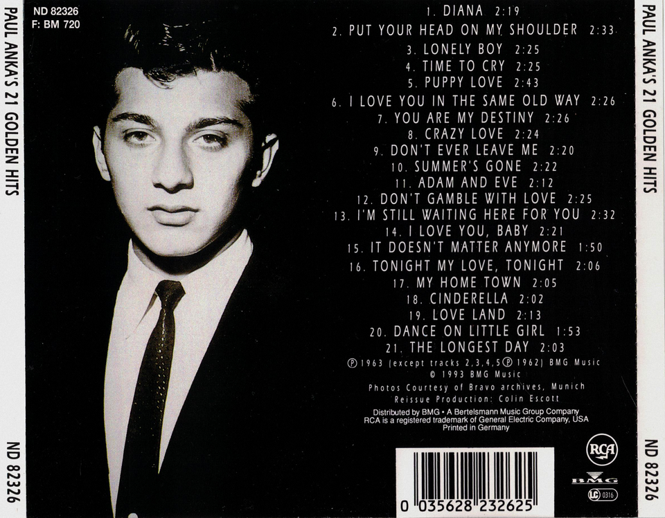 レコード PAUL ANKA'S 21 GOLDEN HITS Paul Anka – Paul Anka's 21 Golden Hits – Vinyl (LP