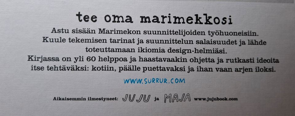 Surrur tee oma marimekkosi -kirja | Tori