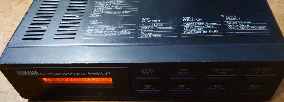 k*o様 YAMAHA FB-01 FM SOUND GENETATOR ヤマハ | FB-01 - シンセサイザー - 概要