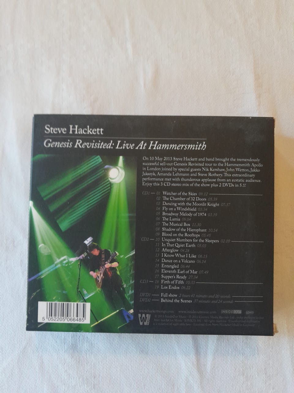 5discs CD Steve Hackett Genesis Revisited Live At Hammersmith (3HQCD+2DVD) IEZP63 WHD ENTERTAINMENT 紙ジャケ /00550 Steve Hackett – Genesis Revisited: Live At Hammersmith – 3 x