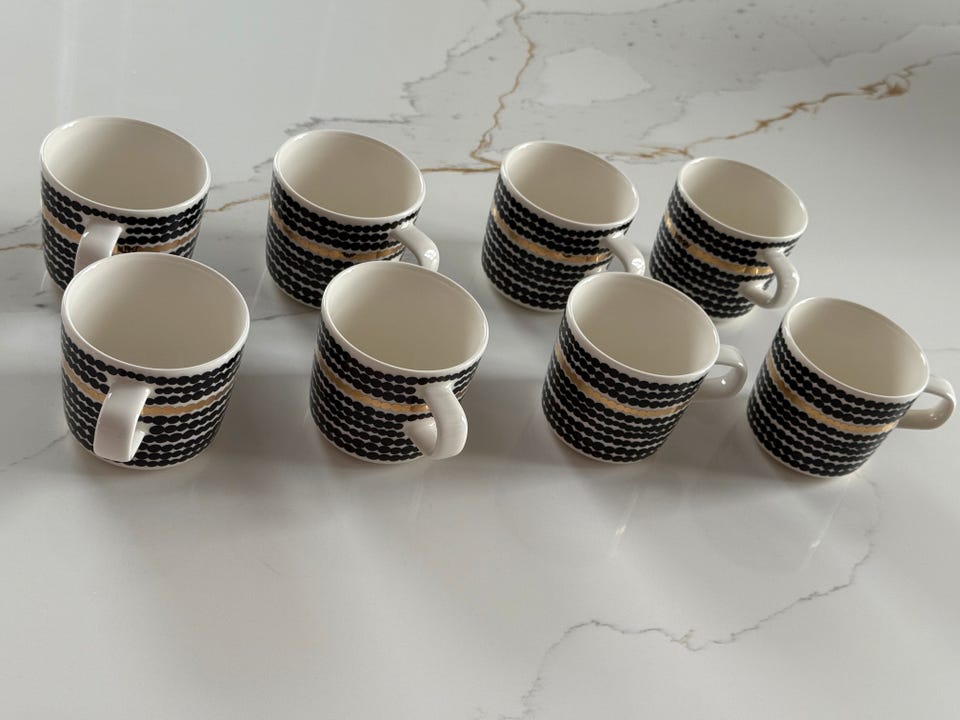 marimekko oiva SIIRTOLAPUUTARHA 2枚セット Marimekko Oiva Anniversary - Siirtolapuutarha kahvikuppi 2