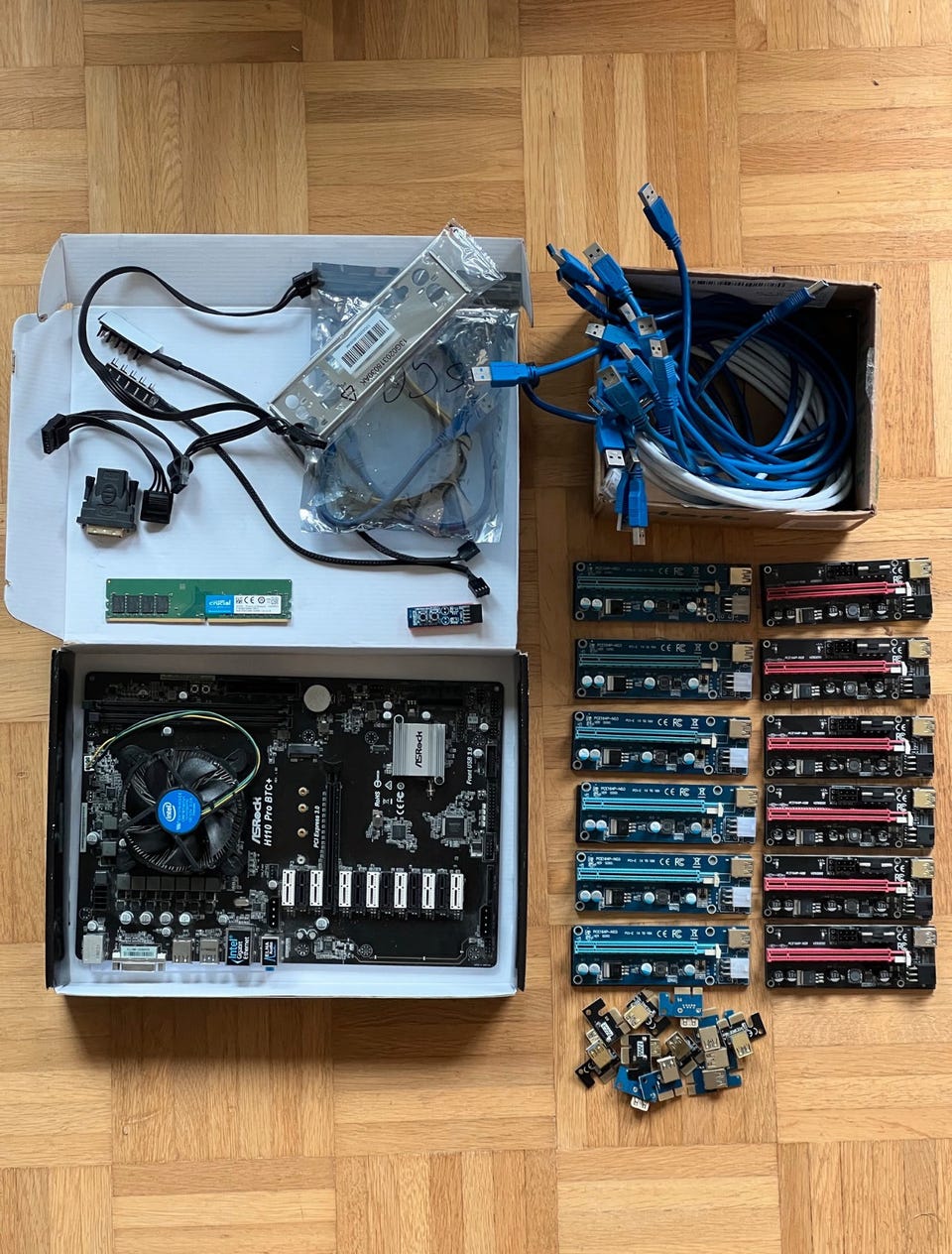 Mining Rig Asrock H110 Pro Btc+ Rtx 3080 Intel H110 Motherboard