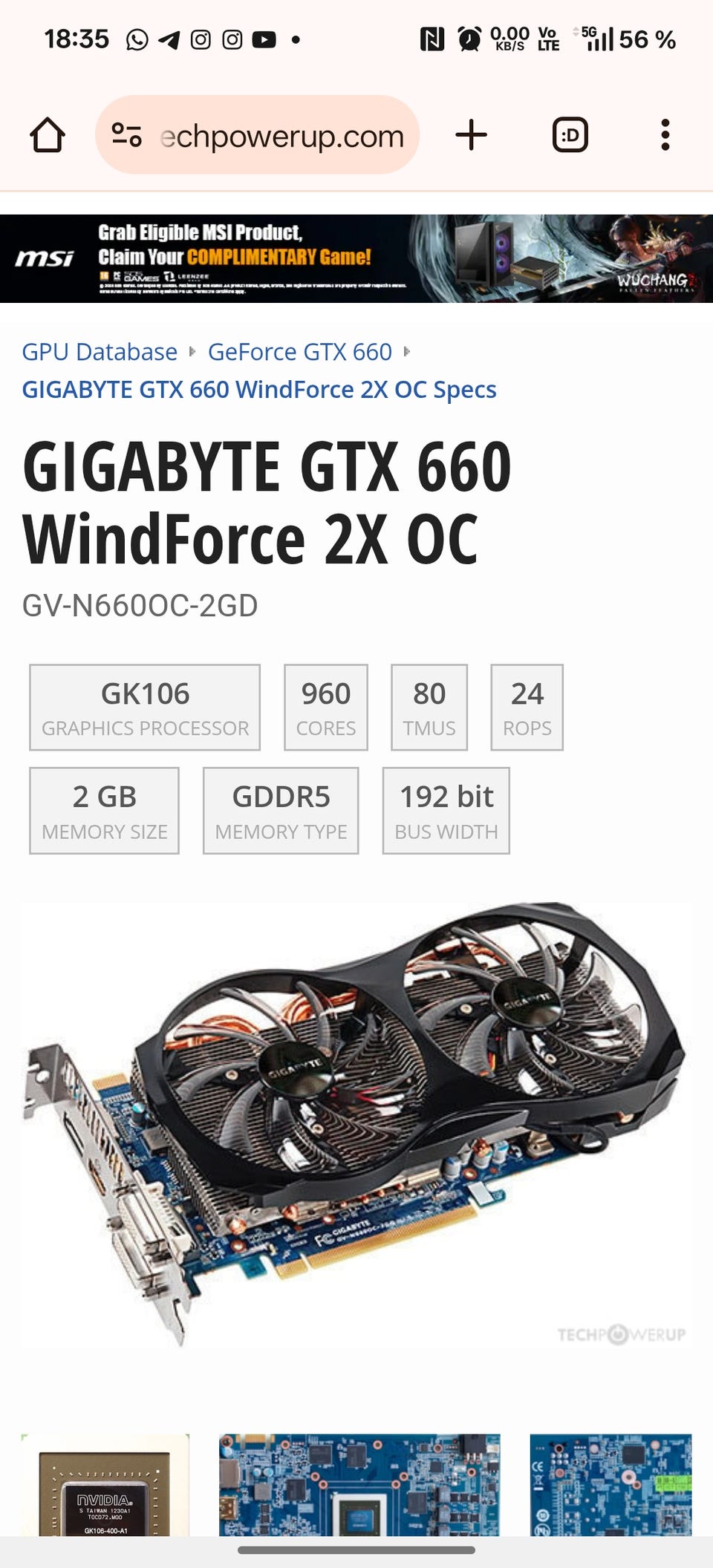 Gigabyte Windforce 2x Gigabyte Geforce 660 Gigabyte GTX 660