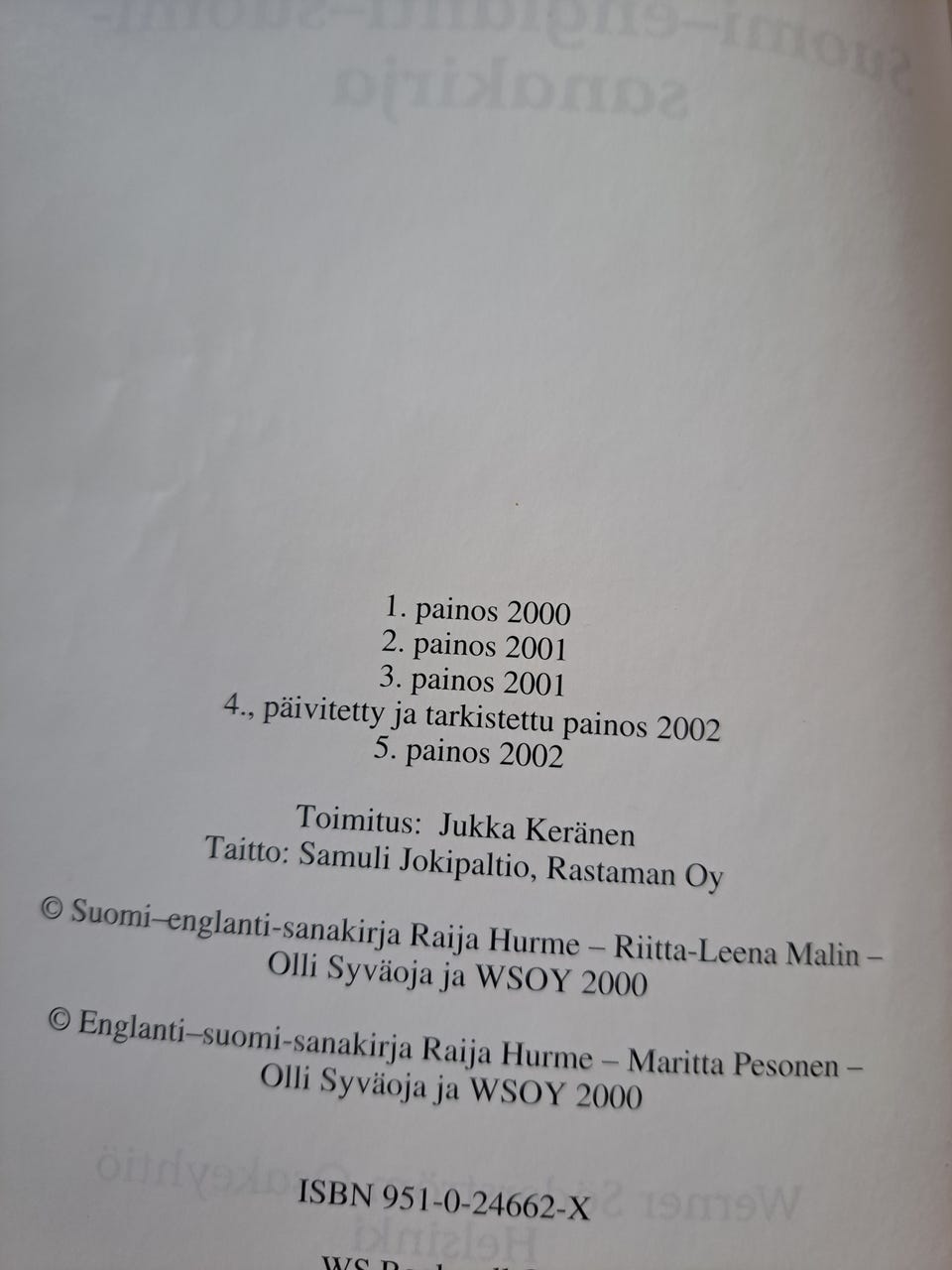 SUOMI-ENGLANTI-SUOMI 辞書 Suomi-englanti-suomi-sanakirja : Luukkonen, Marsa : Free