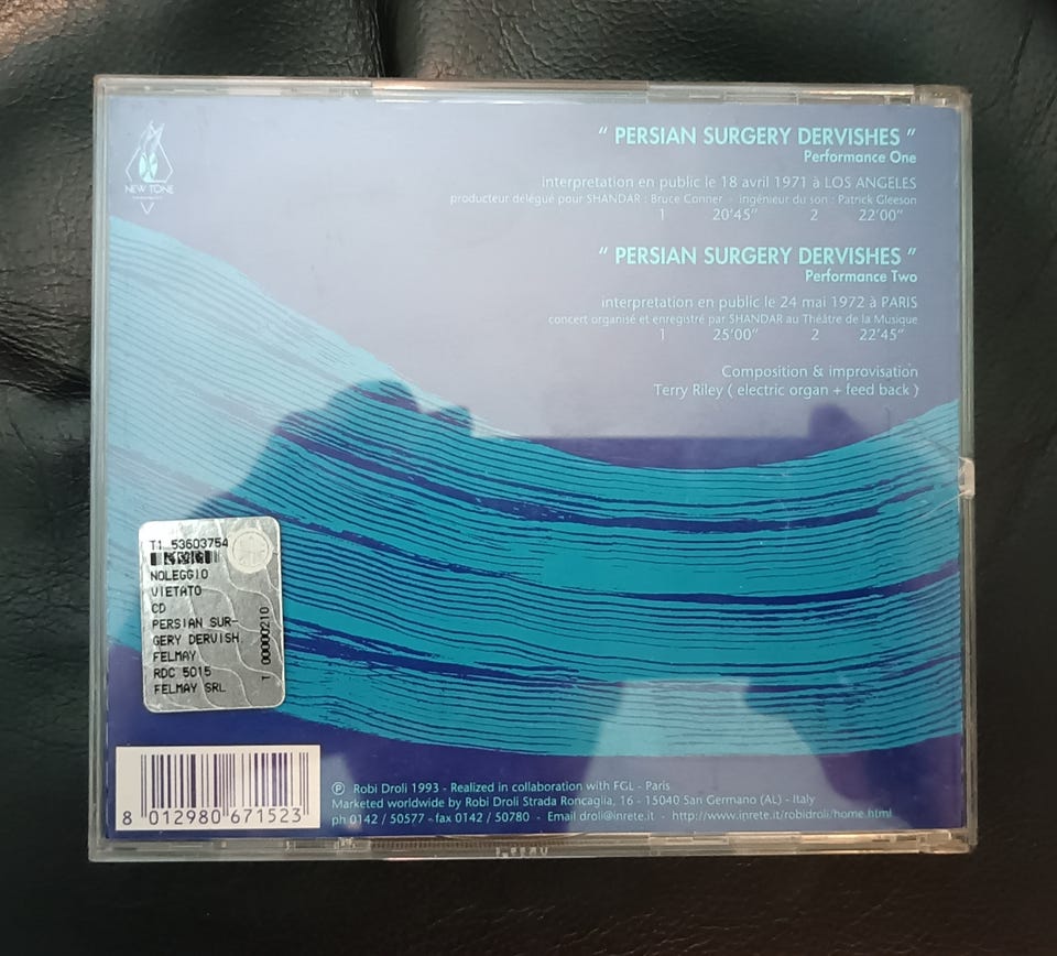 洋楽 Terry Riley - Persian Surgery Dervishes Terry Riley – Persian Surgery Dervishes – 2 x CD (Album