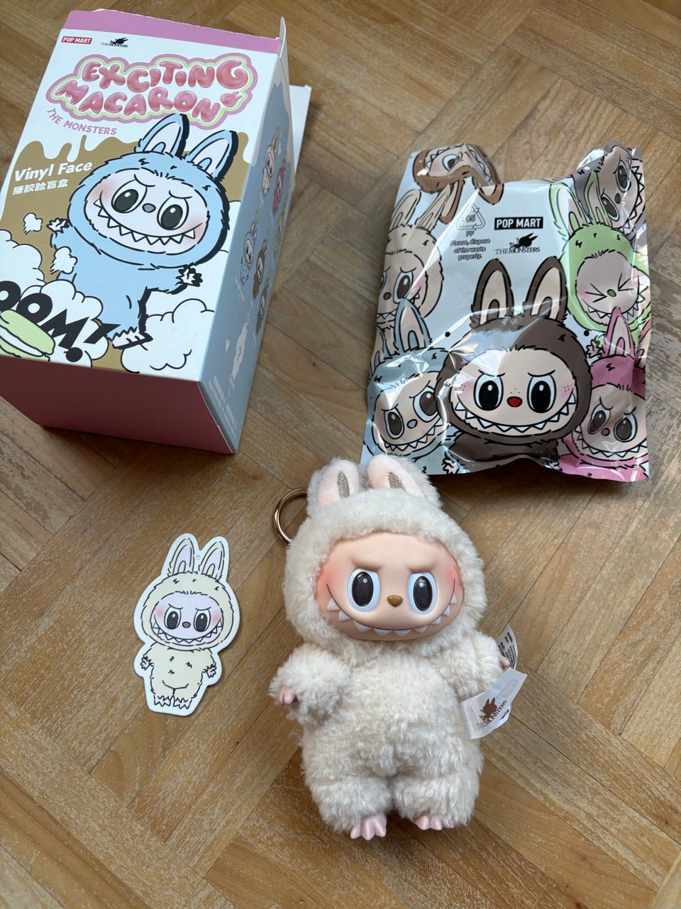 【正規品】POP MART Macaron Soymilk Pop Mart Labubu The Monsters Exciting Macaron Soymilk Vinyl Plush