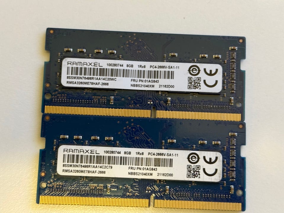 16GB (2x8GB) DDR4 RAMAXEL 2666MHz Läppäriin | Tori