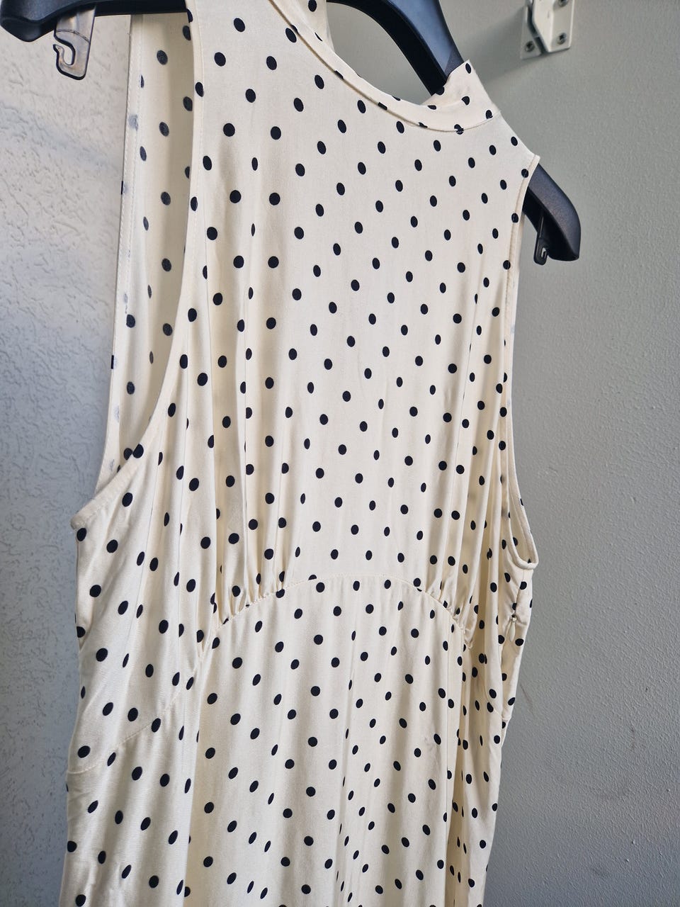 Zara polka dot satin dress | Tori
