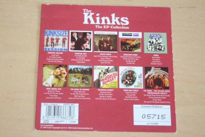 Kinks - The EP Collection 10x - CD-boksi - 1992 | Tori