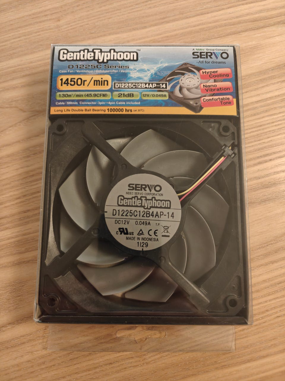 Scythe / Nidec Servo Gentle Typhoon 120mm 1450RPM D1225C12B4AP-14