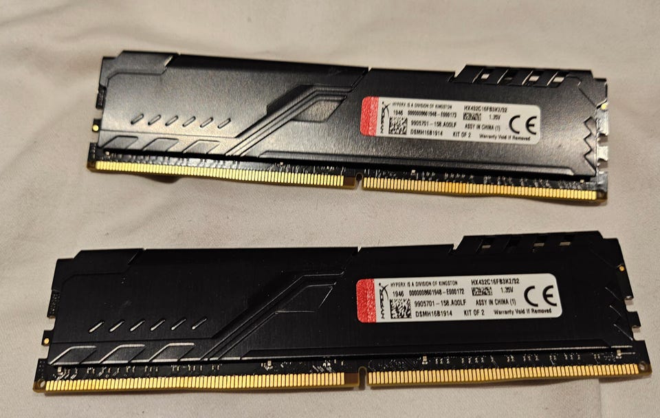 HyperX Fury DDR4 RAM-muistit 32GB (2x16GB) 3200MHz Cl16 | Tori