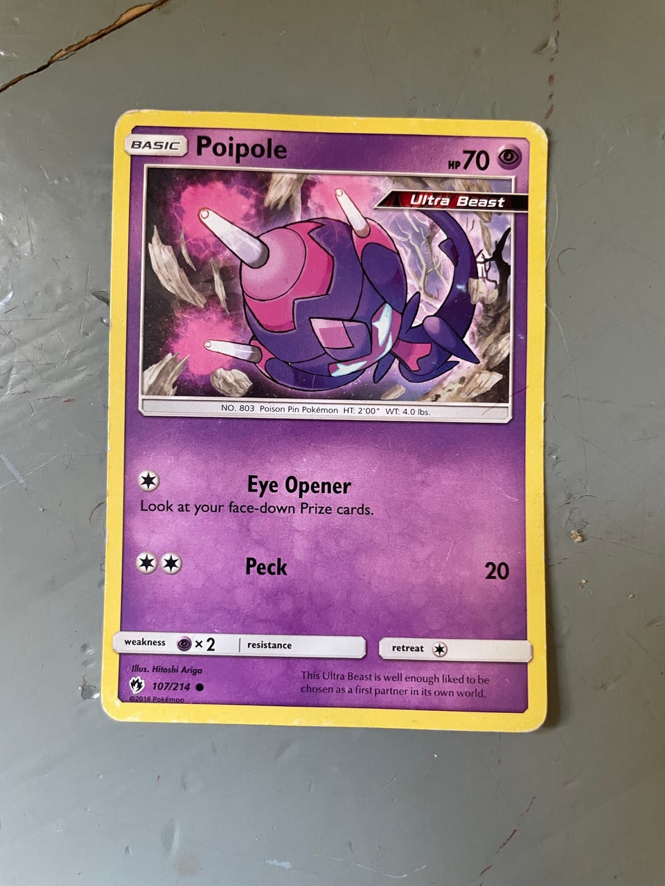 poipole pokemon card value 102/236 SM Unified Minds Reverse Holo Common TCG  Kawaii Collector Colorless Artist Poipole 107 SM Lost Thunder