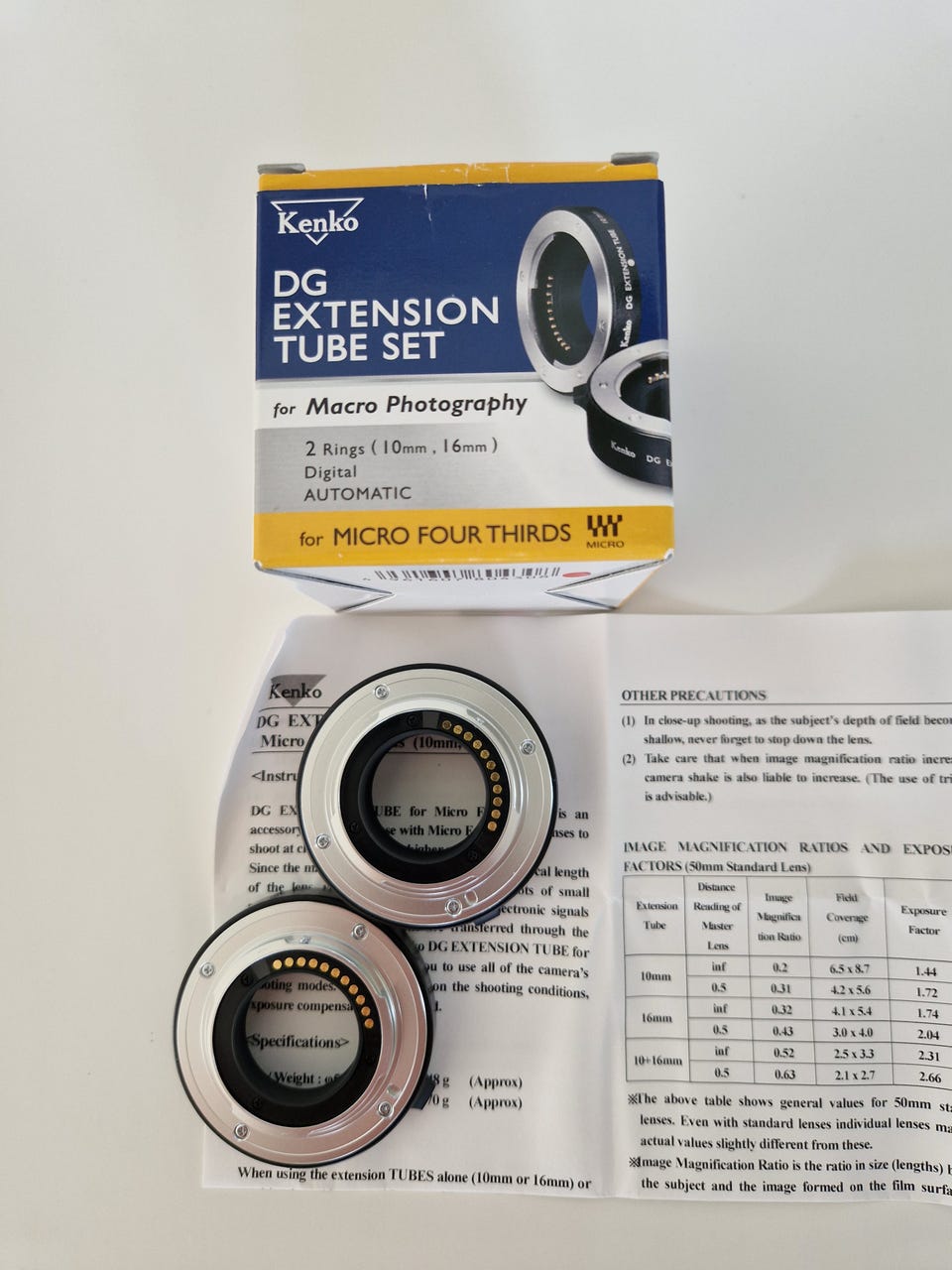 Kenko DG-extension tube set | Tori