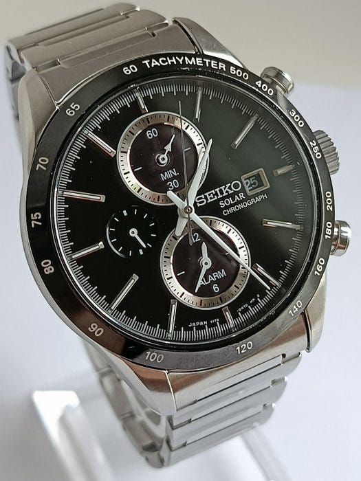 Seiko - Solar Chronograph - V172-0AP0 - Miehet - 2000-2010 | Tori