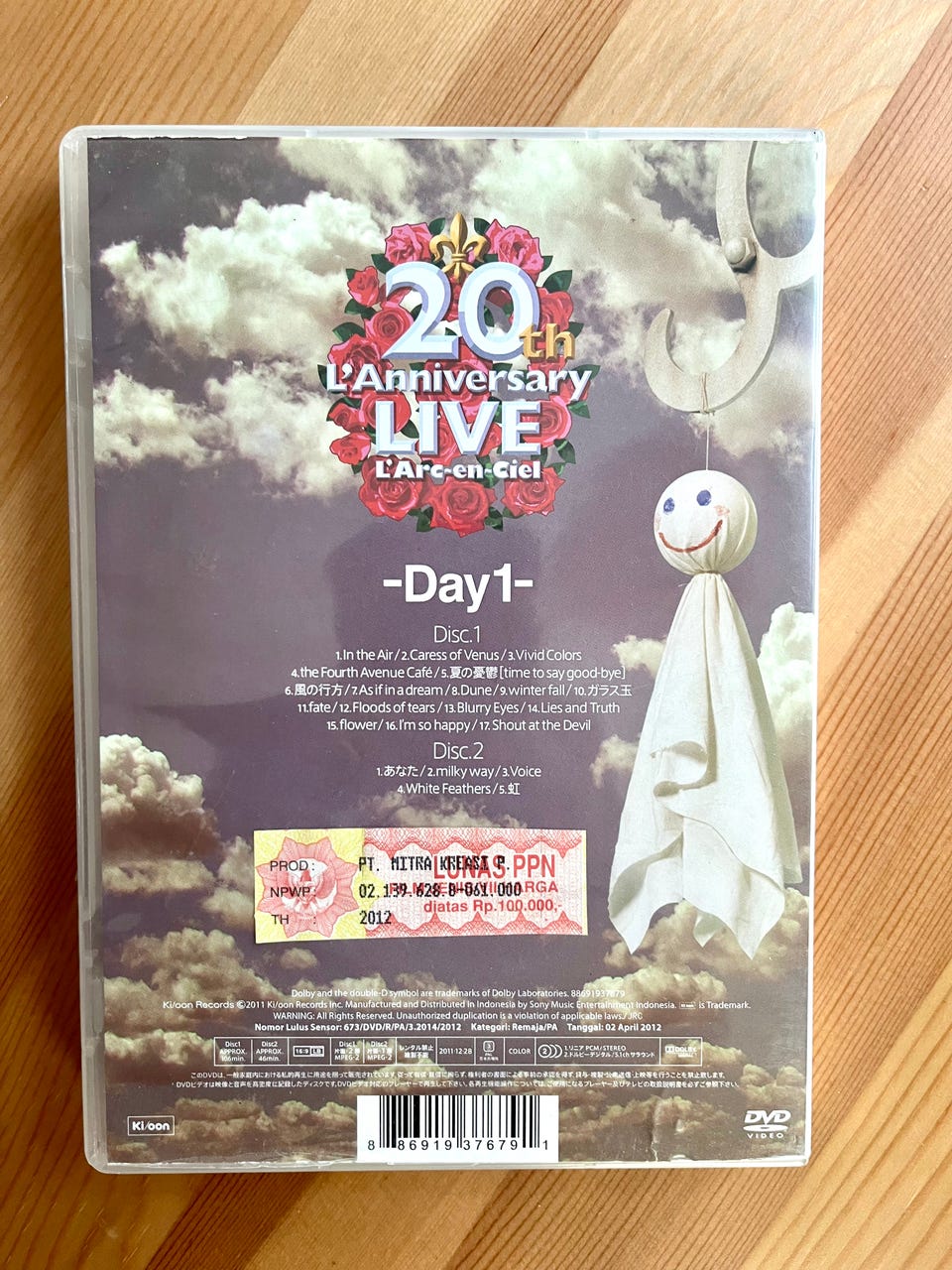 L'Arc-en-Ciel – 20th L'Anniversary Live -Day 1- (DVD) | Tori