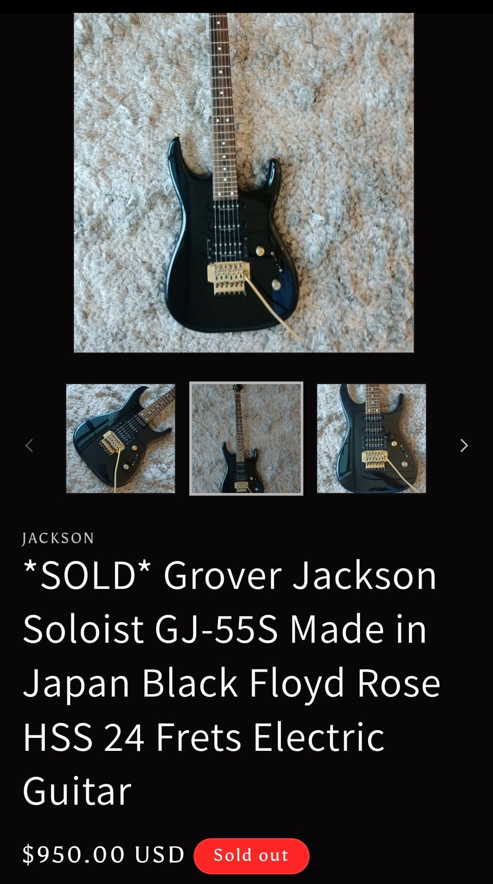 Grover Jackson Soloist GJ-55S – Made in Japan – Chushin Gakki