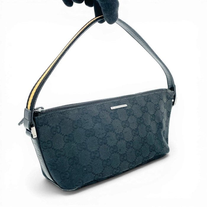 Gucci - GUCCI GG Canvas Black Accessory Pouch - Käsilaukku | Tori
