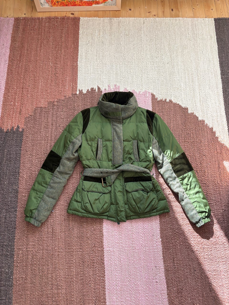 Etro, Etro Milano lyhyt vihreä vintage puffer takki
