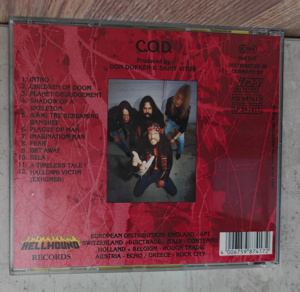 Saint Vitus C.O.D. CD | Tori