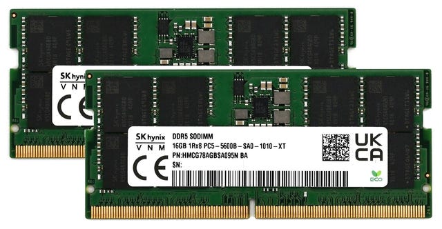 SK Hynix DDR5 Laptop Memory 32GB (2x16GB) | Tori