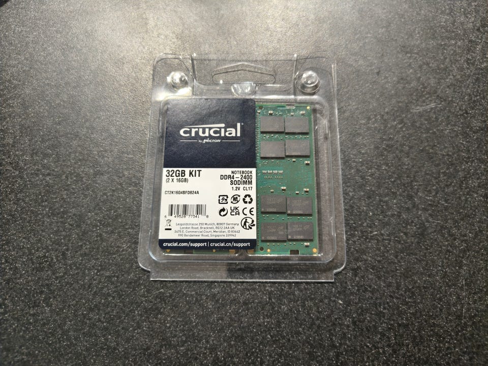 Crucial 32Gb (2x16) 2400Mhz DDR4 SO-DIMM kitti | Tori