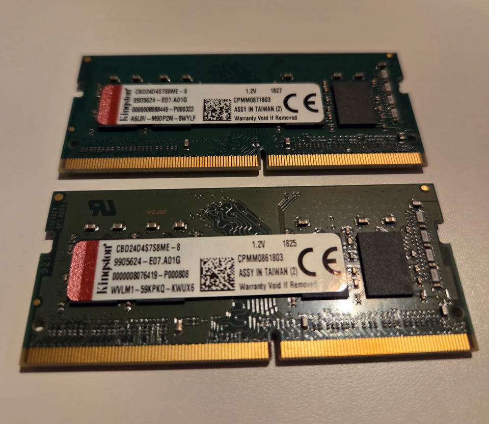 Kingston 16 Gt (2 × 8 Gt) DDR4-2400 SO-DIMM – kannettavan muistit