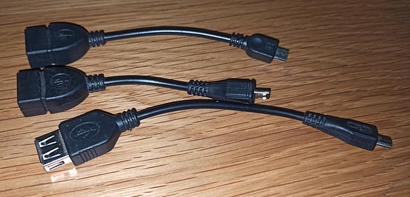 3 xMicro USB -> USB adapteri