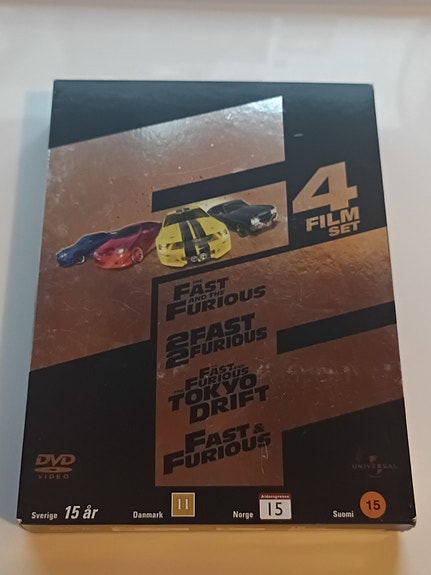 The Fast & The Furious 4 elokuvan DVD-kokoelma