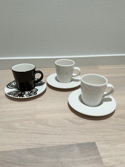 Iittalan Aika ruskeakuvioinen espressokuppi, Heikki Orvola