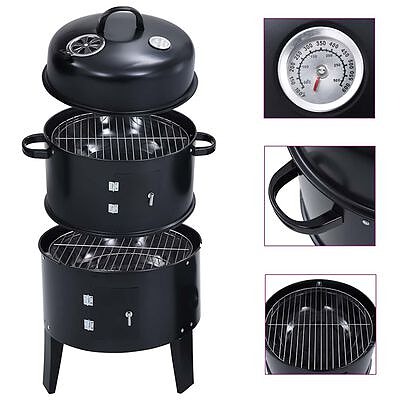 vidaXL 3-in-1 hiilisavustin BBQ-grilli 40x80 cm(sku46613