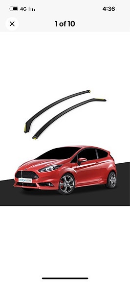 Ford fiesta -2008-2017 tuulenohjaimet 3 ovea
