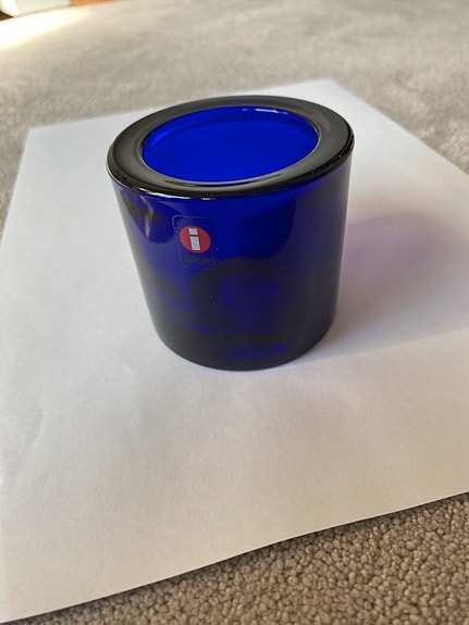 Iittala Kivi-kynttilälyhty koboltinsininen