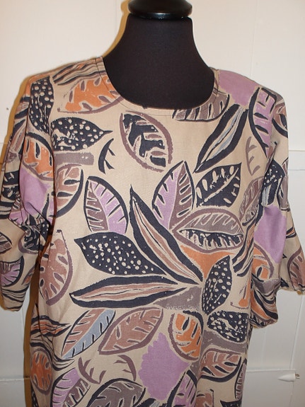 Vintage Marimekko mekko leninki Kristina Isola Viikuna 1989 koko S/M