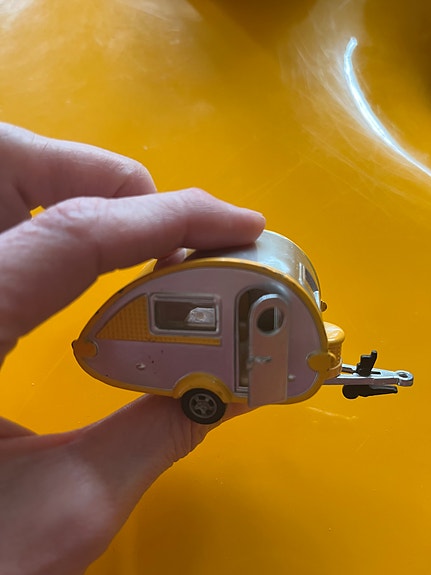 Vintage asuntovaunu-miniatyyri lelu