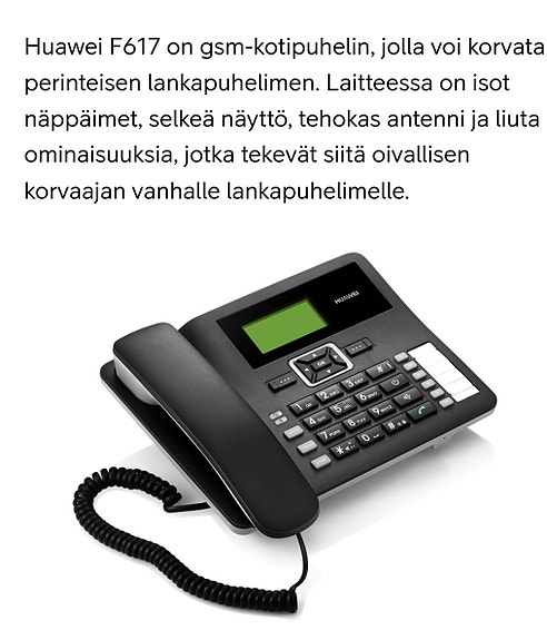 Langaton GSM pöytäpuhelin