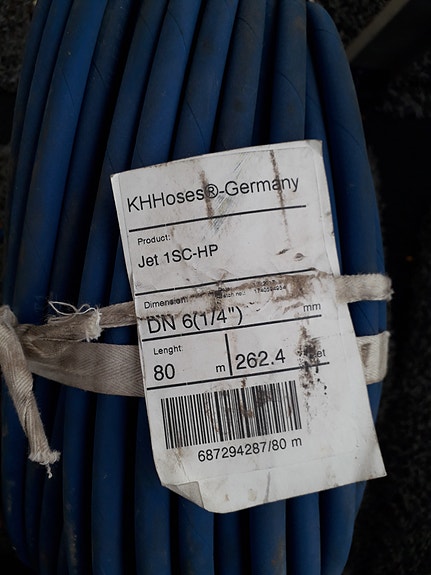 KHHoses Germany Jet 1SC-HP Letku DN 6/1/4" 80m Sininen