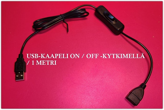 USB-jatkokaapeli ON/OFF-kytkimellä / 1 metri