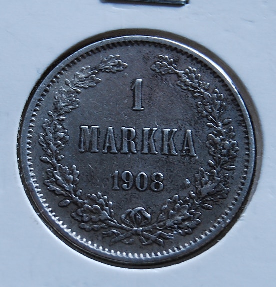 1 Markka 1908 Hopeaa, Suomi